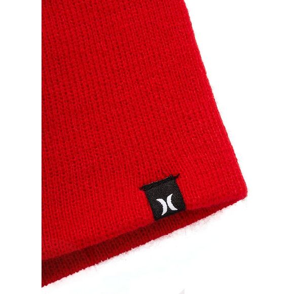 Hurley Mens Winter Classic Beanie and Scarf Set Red - NWT - Picture 4 of 6